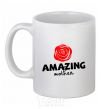 Ceramic mug Amazing mother White фото