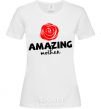 Women's T-shirt Amazing mother White фото