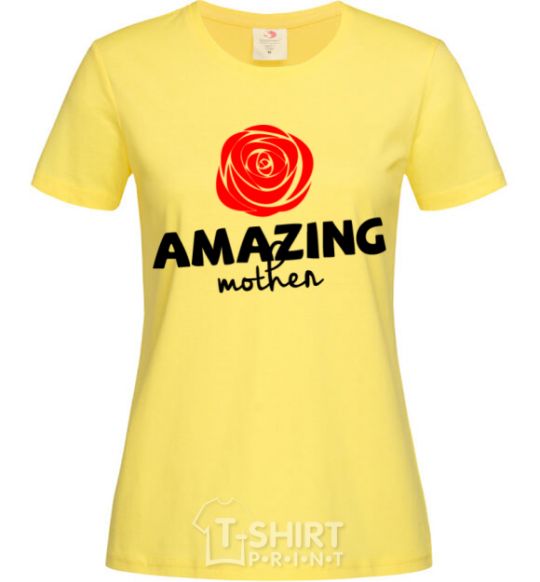 Women's T-shirt Amazing mother cornsilk фото