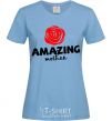 Women's T-shirt Amazing mother sky-blue фото