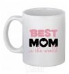 Ceramic mug Best mom in the world ( big letters ) White фото