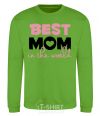 Sweatshirt Best mom in the world ( big letters ) orchid-green фото
