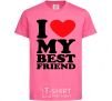 Kids T-shirt I love my best friend heliconia фото