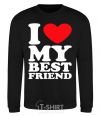 Sweatshirt I love my best friend black фото