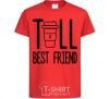 Детская футболка Tall best friend Красный фото