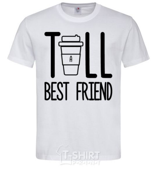 Мужская футболка Tall best friend Белый фото