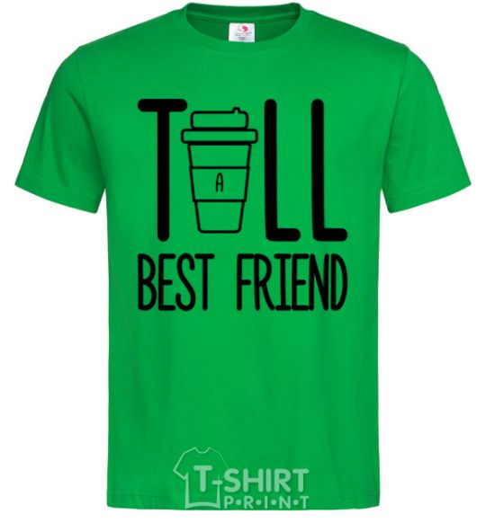Мужская футболка Tall best friend Зеленый фото
