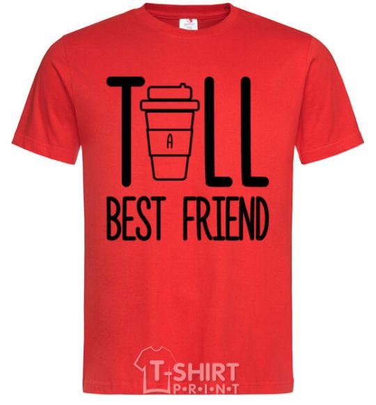 Мужская футболка Tall best friend Красный фото