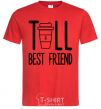 Мужская футболка Tall best friend Красный фото
