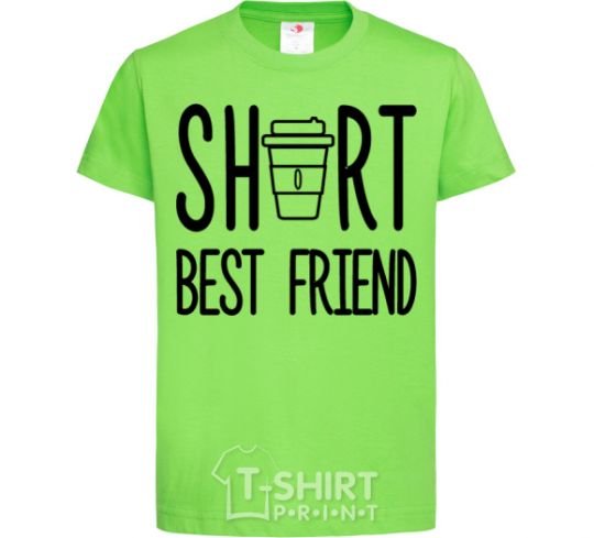 Детская футболка Short best friend Лаймовый фото