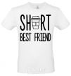 Мужская футболка Short best friend Белый фото