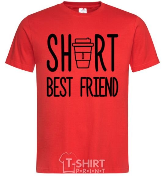 Мужская футболка Short best friend Красный фото