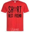 Мужская футболка Short best friend Красный фото