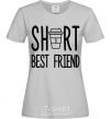 Women's T-shirt Short best friend grey фото