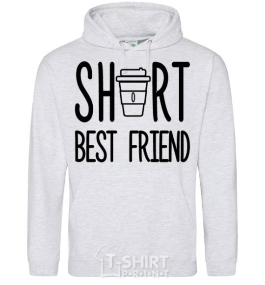 Men`s hoodie Short best friend sport-grey фото