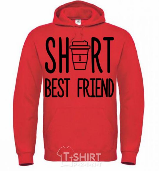 Men`s hoodie Short best friend bright-red фото