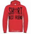 Men`s hoodie Short best friend bright-red фото