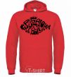 Men`s hoodie There's no such thing as big fish bright-red фото