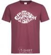 Men's T-Shirt There's no such thing as big fish burgundy фото