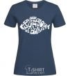 Women's T-shirt There's no such thing as big fish navy-blue фото