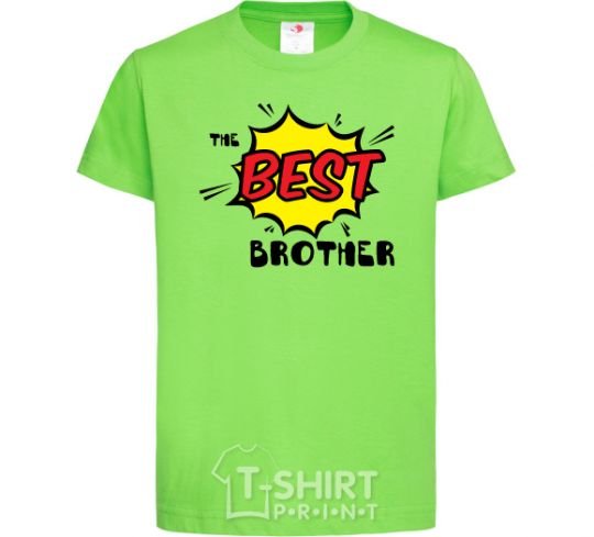 Детская футболка The best brother Лаймовый фото