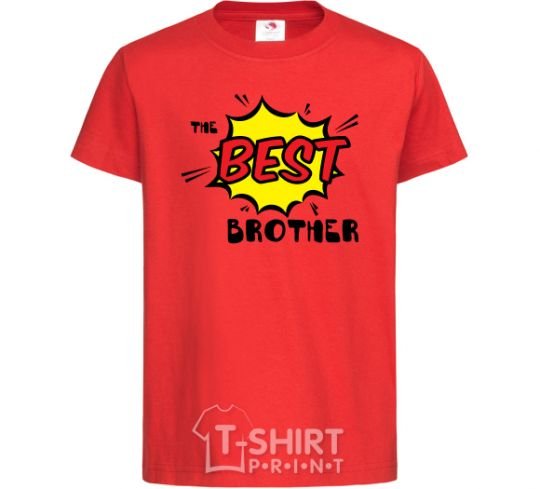 Детская футболка The best brother Красный фото