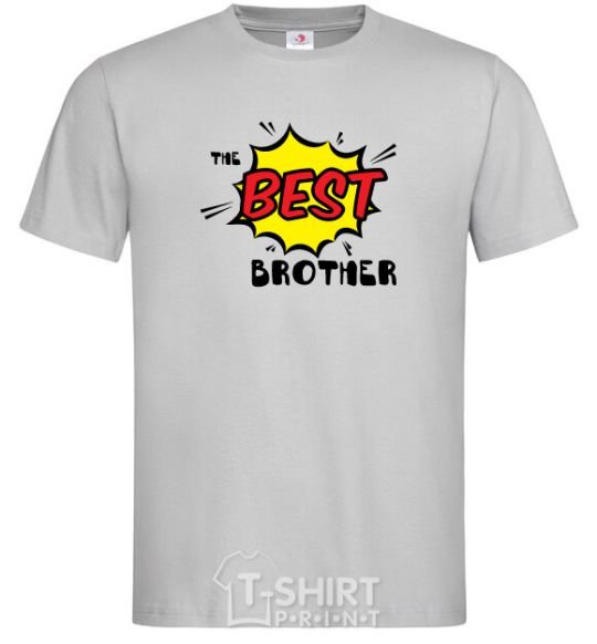 Мужская футболка The best brother Серый фото