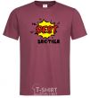 Men's T-Shirt The best brother burgundy фото