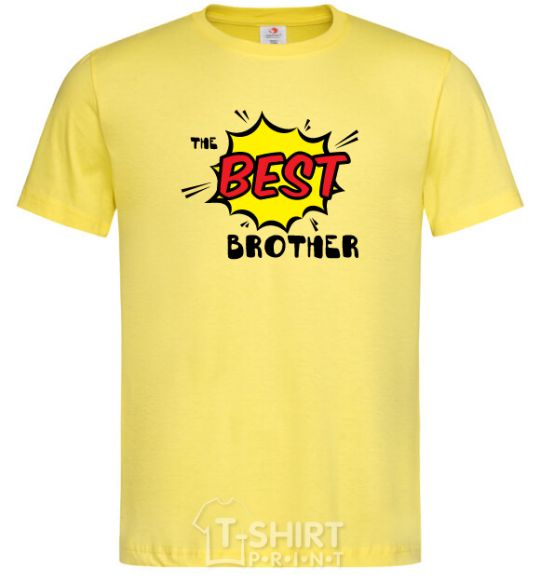 Мужская футболка The best brother Лимонный фото