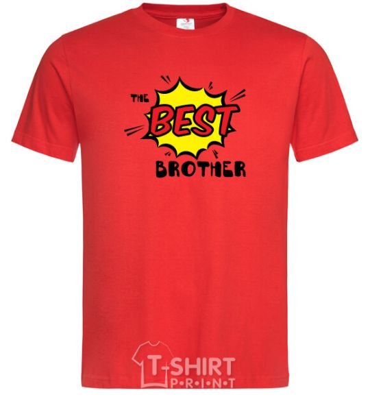 Мужская футболка The best brother Красный фото