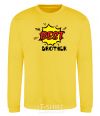 Sweatshirt The best brother yellow фото