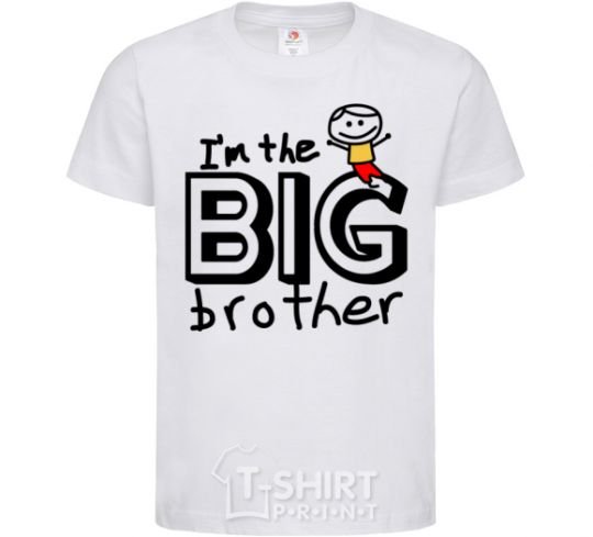 Детская футболка I'm the big brother Белый фото