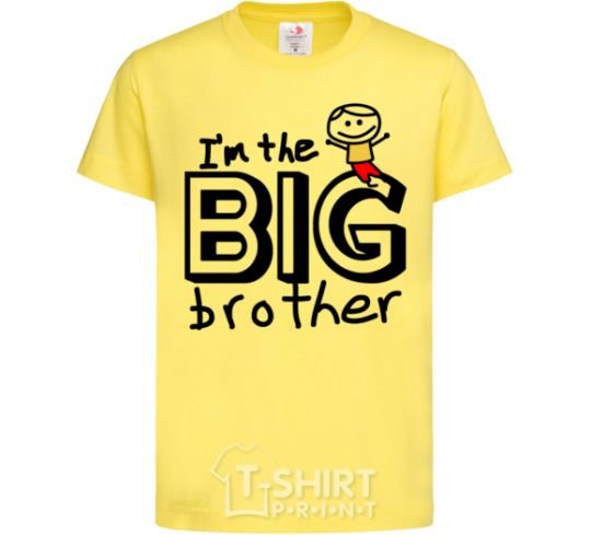 Kids T-shirt I'm the big brother cornsilk фото