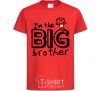 Kids T-shirt I'm the big brother red фото