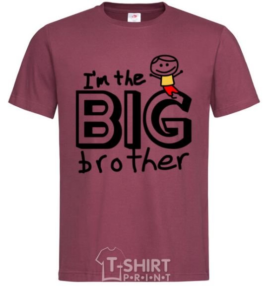 Men's T-Shirt I'm the big brother burgundy фото