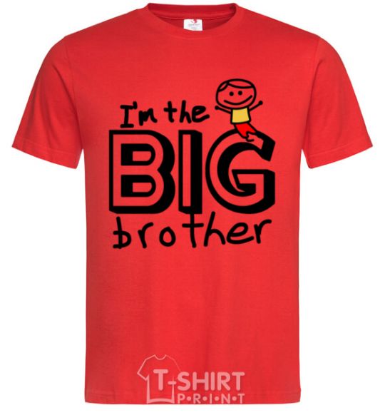 Men's T-Shirt I'm the big brother red фото