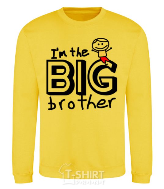 Sweatshirt I'm the big brother yellow фото