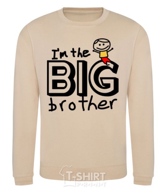 Sweatshirt I'm the big brother sand фото