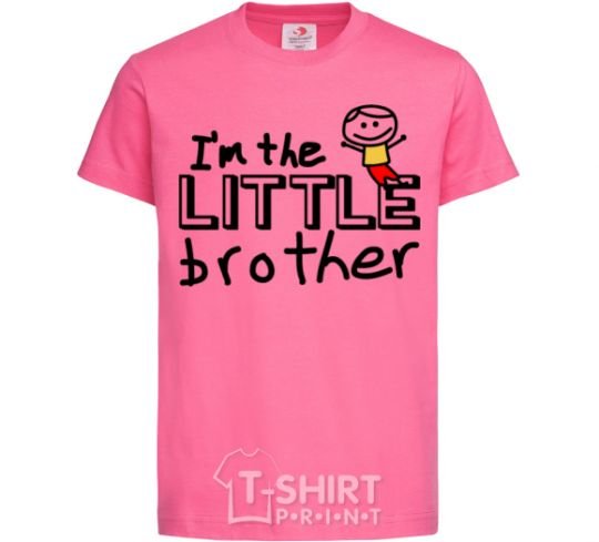 Kids T-shirt I'm the little brother heliconia фото