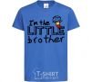 Kids T-shirt I'm the little brother royal-blue фото
