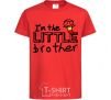 Kids T-shirt I'm the little brother red фото