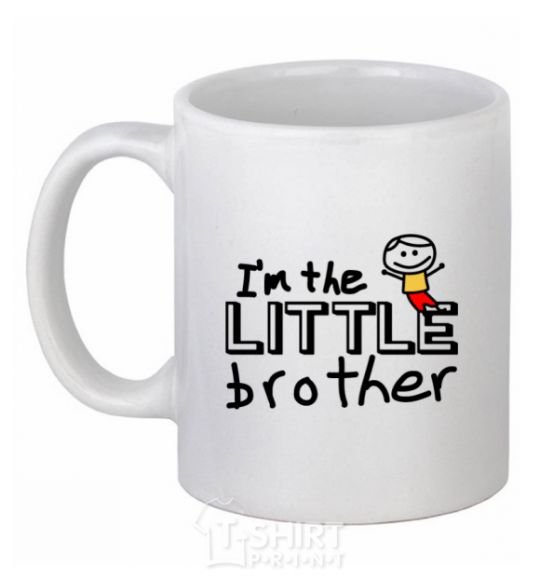 Чашка керамическая I'm the little brother Белый фото