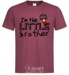 Мужская футболка I'm the little brother Бордовый фото