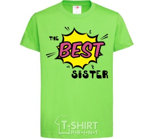 Kids T-shirt The best sister orchid-green фото