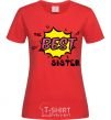 Women's T-shirt The best sister red фото