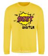Sweatshirt The best sister yellow фото
