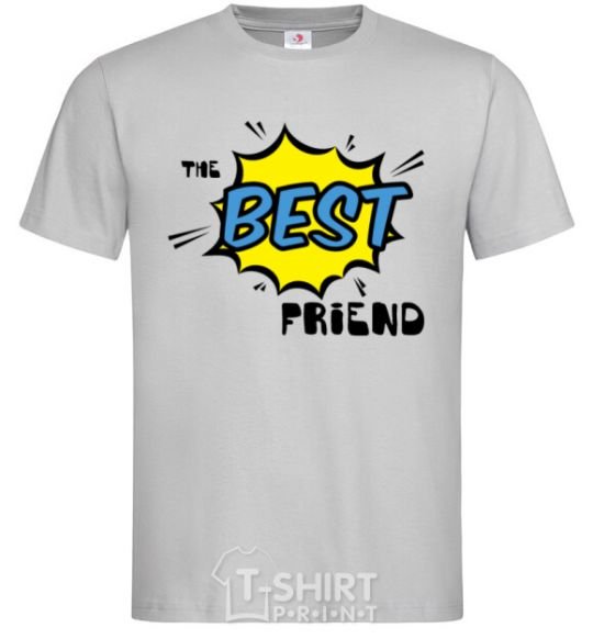 Мужская футболка The best friend Серый фото