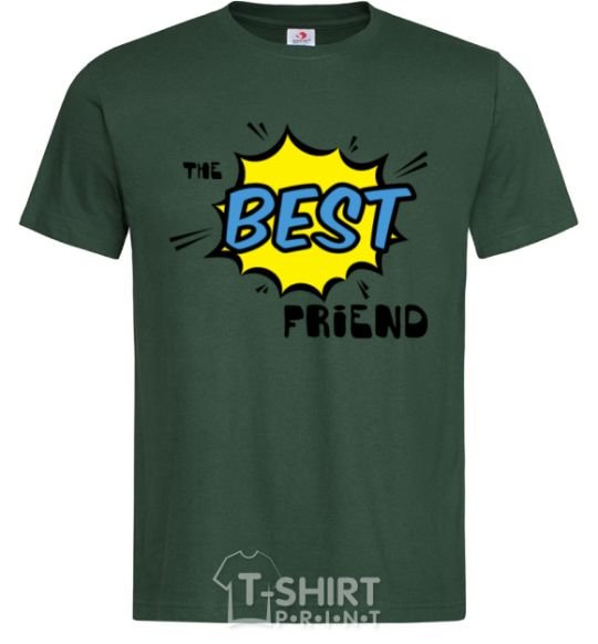 Мужская футболка The best friend Темно-зеленый фото