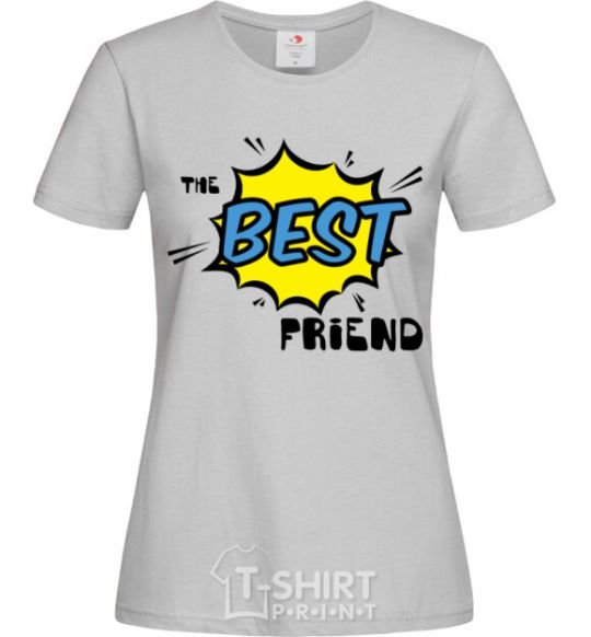 Women's T-shirt The best friend grey фото