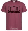 Men's T-Shirt Grandfather is the head of everything burgundy фото